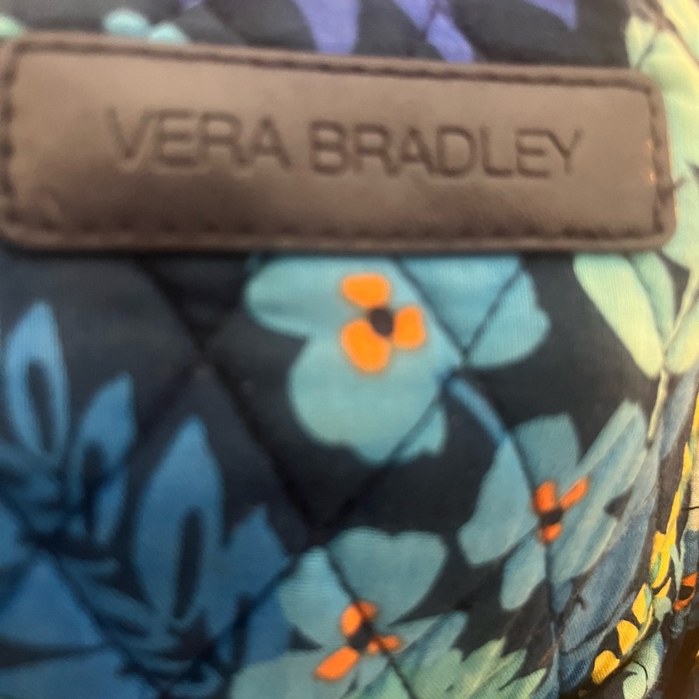 Vera Bradley Blue and Orange Quilted Backpack